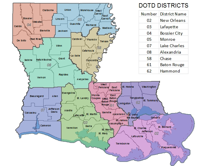 DOTD ADA Transition Map (click)